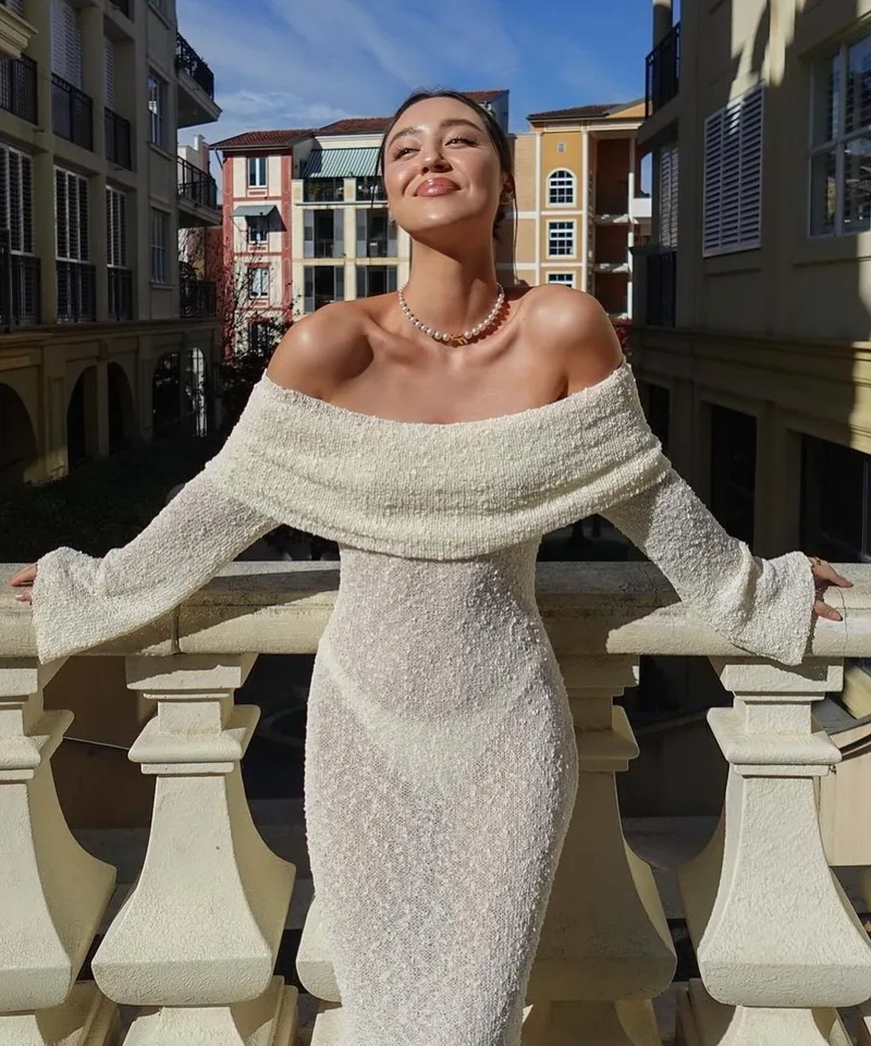 2024 Women Chic Bodycon Party Outfit Elegant Off Shoulder Long Sleeve Knit Maxi Dress JKP7354 2024 Women Chic Bodycon Party Outfit Elegant Off Shoulder Long Sleeve Knit Maxi Dress JKP7354